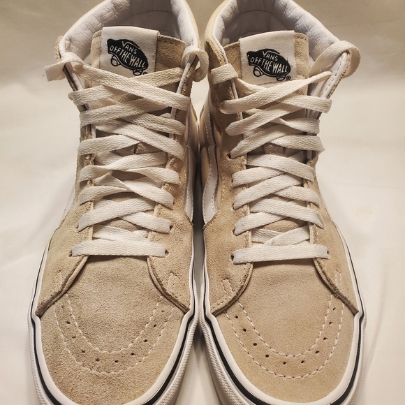 Vans Trendsetter X Bape Print High Top Suede Tan Skater Sneaker Mens 6.5 Wmns 8 - Picture 4 of 9